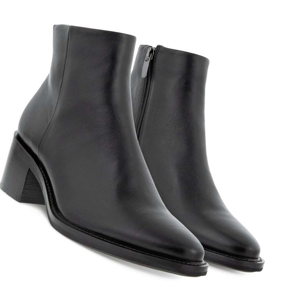 Women's Ecco Shape 35 Sartorelle Ankle Mid Boots Black | Canada 29PJJ